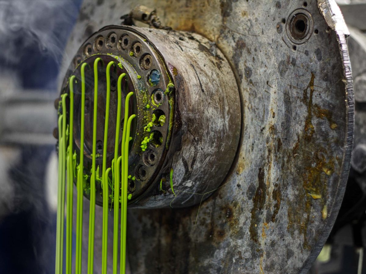 Durham / Great Britain August 12, 2013: Green thermal polymer