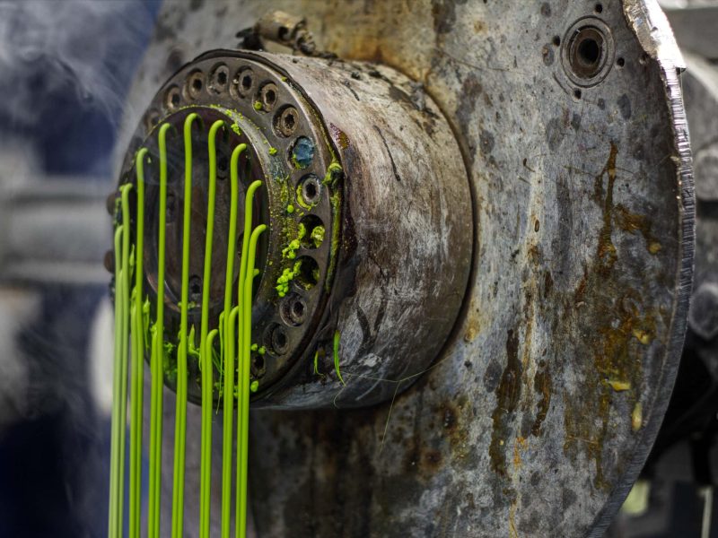 Durham / Great Britain August 12, 2013: Green thermal polymer